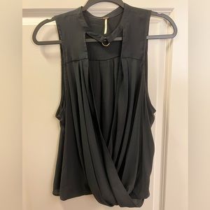 Free people black top with choker top. Size large